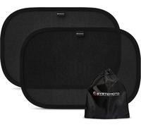 Pare Soleil De Voiture Pour Bébé-Extra Foncé Avec Protection Uv Certifiée -2 Pièces Pare-Soleil Auto-Adhésifs Pour Enfants (Noir)