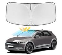 Pare-soleil de voiture pour Hyundai Ioniq 5 2022-2025 - 4 couches de pare-soleil de voiture pour fenêtres avant - Ajustement personnalisé - Pare-soleil Ioniq 5 240T rétractable - Bloque les rayons UV