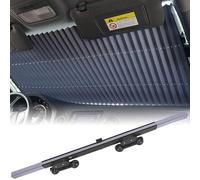 Pare-Soleil de Voiture pour Pare Brise en Accordéon Argent - Rétractable et Extensible - Pare Brise Avant et Arrière - Découpable - Protège Contre Les UV - 130 X 65 cm