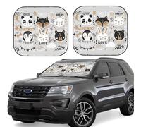 Pare-soleil de voiture série animaux amusants - Pare-soleil de voiture pliable, pare-soleil d'intérieur de voiture SUV offrant une protection complète
