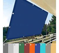 Pare-soleil d'extérieur 2 x 4 m polyester PES protection UV facile à installer corde gratuite Idéal pour jardin, plage, terrasse, solution d'ombrage bleu marine