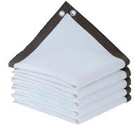 Pare-soleil d'extérieur - 4 x 7,5 m - Bâche en maille imperméable et anti-UV avec œillets pour jardin, terrasse, balcon - Tissu d'ombrage durable et respirant - Blanc