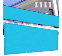 Pare-soleil d'extérieur en polyéthylène haute densité pour balcon, 95 x 1000 cm, protection UV avec attaches de câble, pour jardin, terrasse, terrasse - Bleu ciel, parfait pour balcon