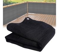 Pare-soleil d'extérieur indéchirable pour terrasse, 1 x 5 m, 2 x 4 m, 4 x 5 m, protection UV à 90 % - Filet personnalisable pour balustrade de balcon - Blanc/noir (4 x 8 m)