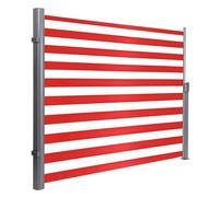 Pare-soleil d'extérieur pliable - 1,6 x 4 m - Séparateur d'intimité pour terrasse avec poteaux métalliques rétractables - Auvent en polyester synthétique pour piscine, balcon et terrasse - Protection