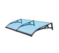 Pare-soleil d'extérieur pour portes et fenêtres, imperméable, protection UV, auvent en polycarbonate durable avec support en aluminium, résistant à la pluie et à la neige, idéal pour les terrasses et