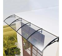 Pare-soleil d'extérieur pour portes et terrasses - En polycarbonate - Résistant aux intempéries - Protection contre la pluie et le soleil - Design moderne - Installation facile (100 x 280 cm)