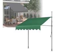 Pare-soleil d'extérieur réglable avec manivelle, imperméable, résistant aux UV, auvent de balcon pour jardin, cour et terrasse, installation facile par pince, parfait pour les espaces inclinés.