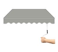 Pare-soleil d'extérieur réglable résistant aux UV 4 x 1,5 m/4 x 2 m/4 x 2,5 m/4 x 3 m Auvent manuel pour terrasse, balcon, jardin, café, restaurant, parfait pour la protection solaire et la vie en