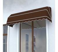 Pare-soleil d'extérieur rétractable, protection UV courbée, pour café et restaurant, protection contre la pluie et la neige, 150 x 60 x 60 cm, marron, parfait pour les vendeurs ambulants