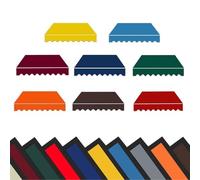 Pare-soleil d'extérieur rétractable - Toile de rechange imperméable et durable pour terrasse, 2,4 x 2 m, bleu lac, protection UV