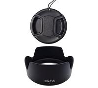 Pare-soleil d'objectif EW-73D et bouchon d'objectif 67 mm compatible avec objectif Canon EF-S 18-135 mm f/3.5-5.6 IS USM, RF 24-105 mm f/4-7.1 IS STM (1+1 lot)