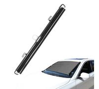 Pare-soleil enroulable pour voiture - Store enrouleur de voiture - Pare-brise - Ventouse et mécanisme à ressort de montage pour camions, SUV, voitures - Protection UV efficace pour les passagers