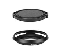 Pare-soleil et bouchon d'objectif en métal 40,5 mm compatibles avec Sony Alpha A6600 A6400 A6300 A6000 Kit E-mount objectif 16-50 mm, pour objectif Nikon 1 Nikkor 10-30 mm (lot de 1 + 1)