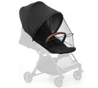 Pare-soleil et filet, 2 en 1 respirant avec fermeture éclair, auvent pour poussettes de bébé, noir