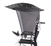 Pare-soleil et housse de pluie pour fauteuil roulant, parapluie pliable pour protection UV et résistance aux intempéries, compatible avec la plupart des fauteuils roulants