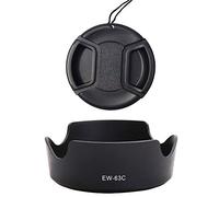 Pare-soleil EW-63C et bouchon d'objectif 58 mm pour objectif Canon EF-S 18-55 mm f/3.5-5.6, objectif EF-S 18-55 mm f/4-5.6 sur appareil photo T8i T7i 90D 80D 77D