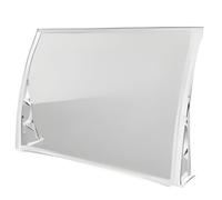Pare-soleil extérieur transparent 80 x 200 cm pour balcon, jardin et terrasse - Idéal pour les bords de porte et de fenêtre - Protection UV - Installation facile - Design durable