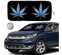 Pare-soleil feuille d'érable pour pare-brise de voiture, SUV, camion, garde le véhicule au frais, facile à utiliser, protège le véhicule contre les dommages causés par les hautes températures et les