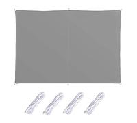 Pare-soleil imperméable de qualité supérieure - 2,5 x 6 m - Protection UV - Pour extérieur, terrasse et activités - Avec attaches - Gris clair - Parfait pour le jardin et la plage