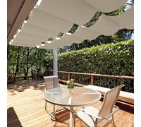 Pare-soleil imperméable rétractable pour pergola avec œillets, parfait pour terrasse, jardin, terrasse, treillis et tonnelle.