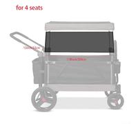 Pare-soleil léger pour poussette Wonderfold W4 W2 Protection efficace contre les rayons UV (299,7 x 33 cm)