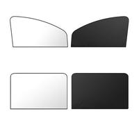 Pare-Soleil Lot De 4 Pare-soleils pour Vitres Latérales De Voiture : Isolation Thermique, Protection Contre La Lumière Et Les UV, Design Magnétique Retour(Silver)