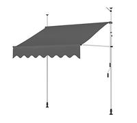 Pare-soleil manuel rétractable pour balcon, terrasse, extérieur, auvent avec bras pliable, housse résistante aux intempéries, facile à installer et à utiliser