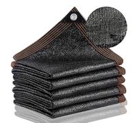 Pare-soleil noir de qualité supérieure avec œillets - Protection UV à 80 % - Pour serre de jardin, terrasse et porche - Coupe-vent en maille tissée respirante (60 x 14,7 m)