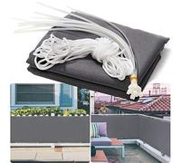 Pare-soleil opaque pour balcon, terrasse, véranda, jardin, clôture, gris foncé, 75 x 1 000 cm, protection contre les UV et les intempéries