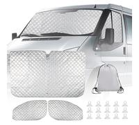 Pare Soleil Pare Brise pour Ford Transit Custom 2012-2024, 3PCS Pare Soleil Voiture Avant, Protection Soleil Voiture Interieur, Protection Solaire, Isolation Thermi