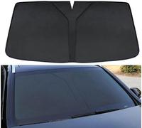 Pare Soleil Pare-Brise Voiture pour Honda Jazz Hybrid (2020-2023), Pare-Soleil Pliable Anti-UV Isolation Thermique Couverture de Fenêtre Avant,A Black