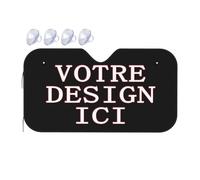 Pare Soleil personnalisé Concevez Votre Propre Logo Photo Texte Pare Soleil Voiture Avant Personnalisable Protection Avant Parfaite Contre Les Rayons UV et la Chaleur dans Votre Voiture Noir S