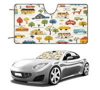 Pare-Soleil Pliable à Motif de scène de Village, Bloque Les Rayons UV, Accessoires d'intérieur de Voiture