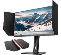 Pare-soleil pliable anti-reflet pour écrans de 24 à 27", angle de 180° réglable, panneau latéral, accessoires d'ordinateur de bureau (1 ensemble)