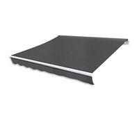 Pare-soleil pliable motorisé 400 cm - Anthracite - Auvent d'intimité extérieur pour balcon, jardin, terrasse - Auvent de protection solaire pour espaces extérieurs