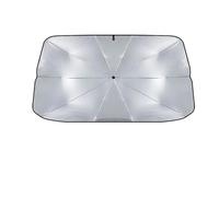 Pare-Soleil Pliable Parapluie Pare-Soleil en Caoutchouc pour Voiture Protection UV Pliable Haute Protection Pare-Brise Avant Argenté(Large)