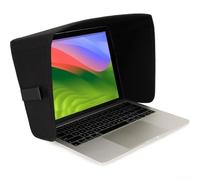 Pare-soleil pliable pour ordinateur portable, anti-reflets et protection UV pour le travail en plein air, ajustement sécurisé avec clips en caoutchouc, compatible avec MacBook Dell pour HP et fenêtres