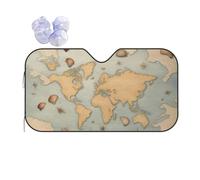 Pare-soleil pliable pour pare-brise de voiture avec impression coquillage marin pour SUV