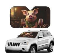 Pare-soleil pliable pour pare-brise de voiture - Bloque les animaux et le vin rouge - Garde votre véhicule au frais