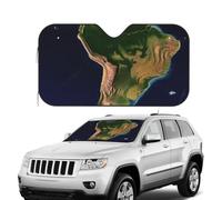 Pare-soleil pliable pour pare-brise de voiture - Bloque l'image satellite de l'Amérique du Sud - Pare-soleil pour SUV - Garde votre véhicule au frais