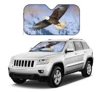 Pare-soleil pliable pour pare-brise de voiture - Motif aigle à tête blanche - Universel - Pour voitures, SUV, camions - Garde votre véhicule au frais