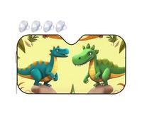 Pare-soleil pliable pour pare-brise de voiture motif dinosaures mignons de dessin animé pour fenêtre, soleil, chaleur et rayons UV, protection automatique du soleil pour voitures, VUS, taille M