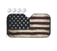 Pare-soleil pliable pour pare-brise de voiture motif drapeau américain 2025 - Pare-soleil de voiture amusant pour fenêtre avant - Protection solaire intérieure de voiture - Taille S