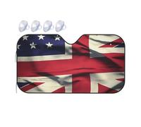 Pare-soleil pliable pour pare-brise de voiture - Motif drapeau des États-Unis - Taille M