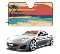 Pare-Soleil Pliable pour Plage et Coucher de Soleil Tropical, Bloque Les Rayons UV, Accessoires d'intérieur de Voiture