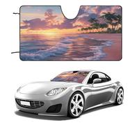 Pare-Soleil Pliable pour Plage et Coucher de Soleil Tropical, Bloque Les Rayons UV, Accessoires d'intérieur de Voiture
