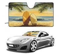Pare-Soleil Pliable pour Planches de Surf, Plage, Coucher de Soleil, Bloque Les Rayons UV, Accessoires d'intérieur de Voiture
