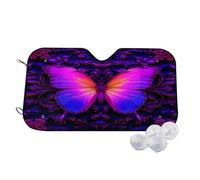 Pare-Soleil Pliable pour Voiture, Motif Papillon néon, 76 x 140 cm