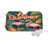 Pare-Soleil Pliable Vivid Hi Summer Flamingo pour Voiture, 76 x 140 cm